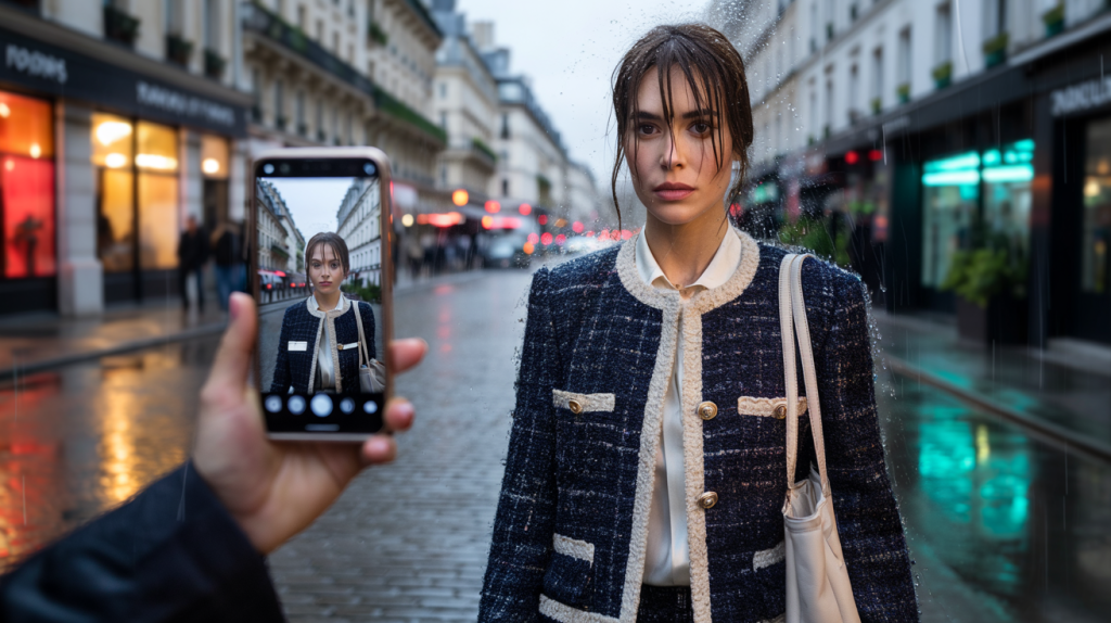 veste Chanel virale TikTok pluie