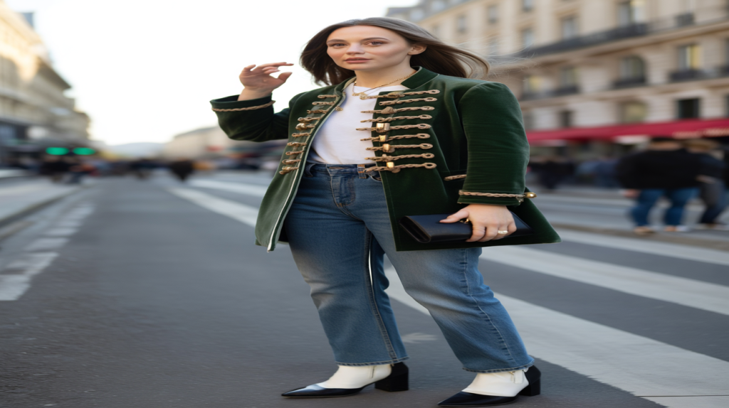 veste à brandebourgs femme