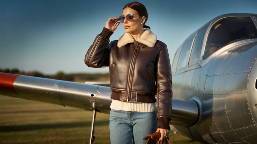 veste aviateur femme cuir