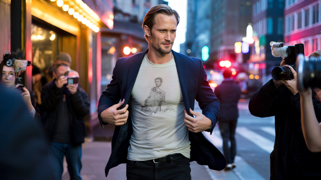 Alexander Skarsgård t-shirt suggestif