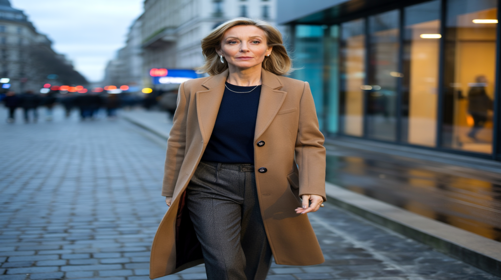 Anne-Sophie Lapix manteau