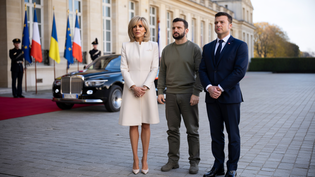 Brigitte Macron look Zelensky