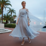 Charlène de Monaco robe vaporeuse