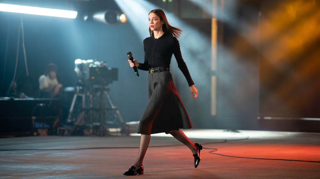 Charlotte Cardin jupe Gucci