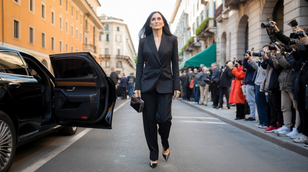 Demi Moore Milan Fashion Week