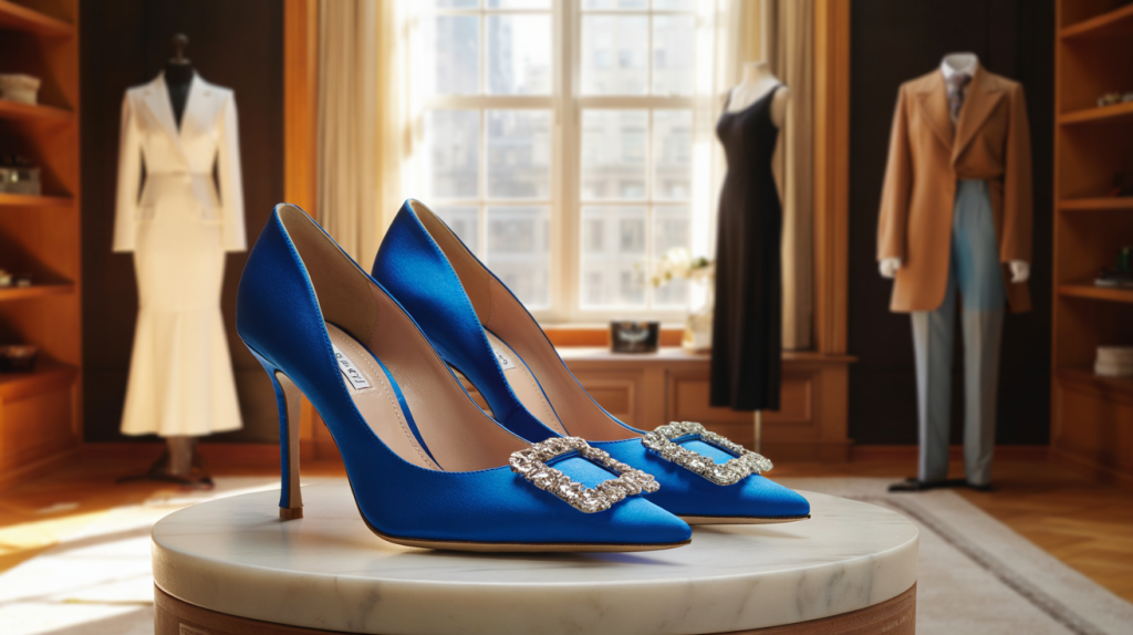 Escarpins bleus Carrie Bradshaw Sex and the City