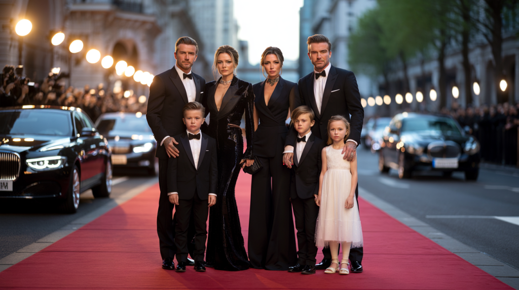 Famille Beckham tapis rouge photos