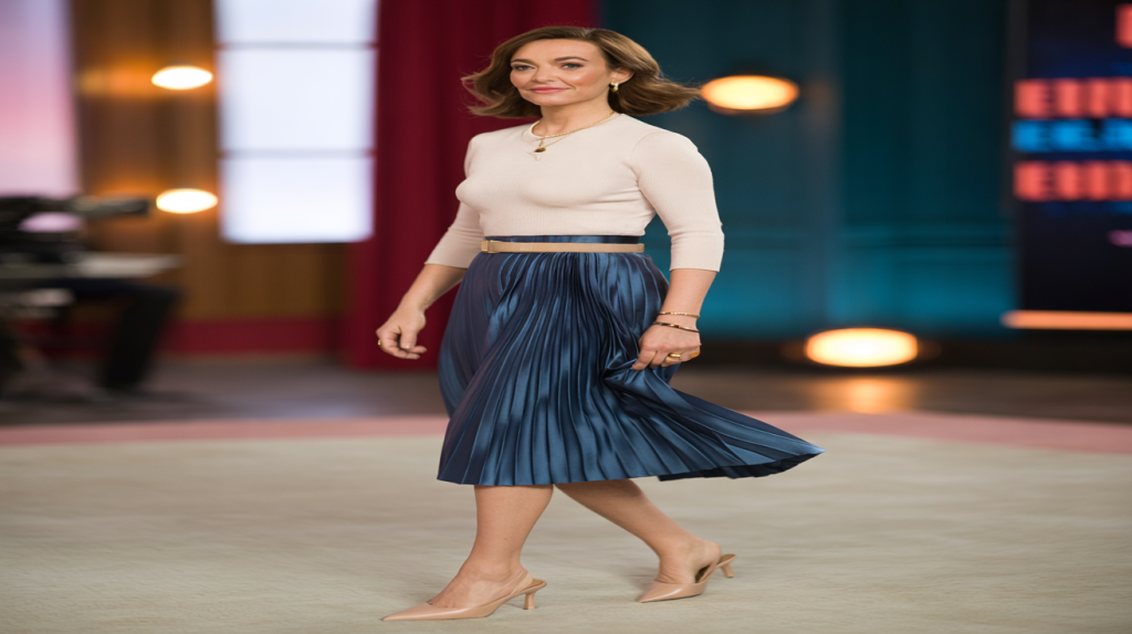 Faustine Bollaert jupe tendance