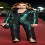 Isabelle Huppert pyjama scintillant