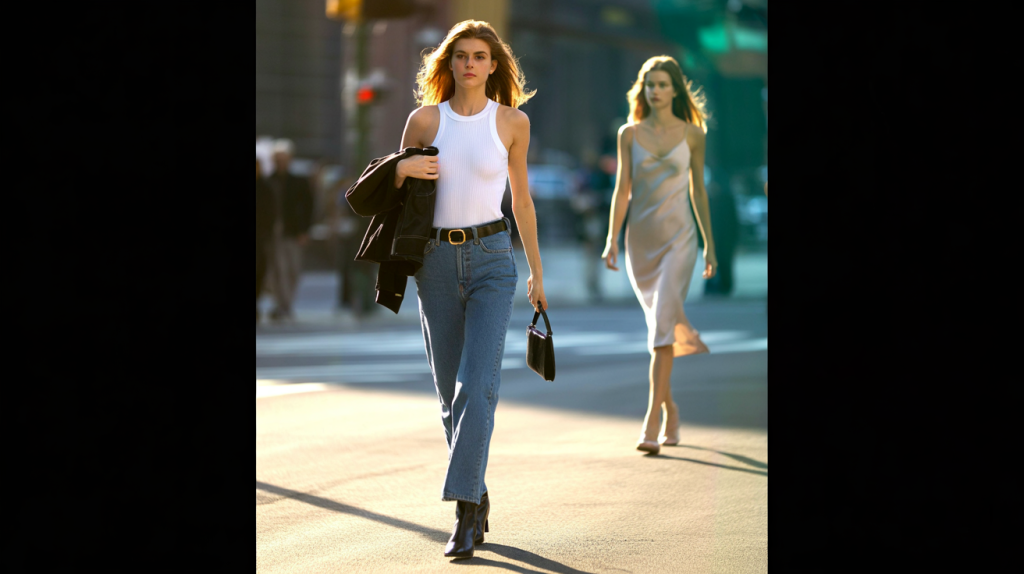 Kaia Gerber look Kate Moss années 90