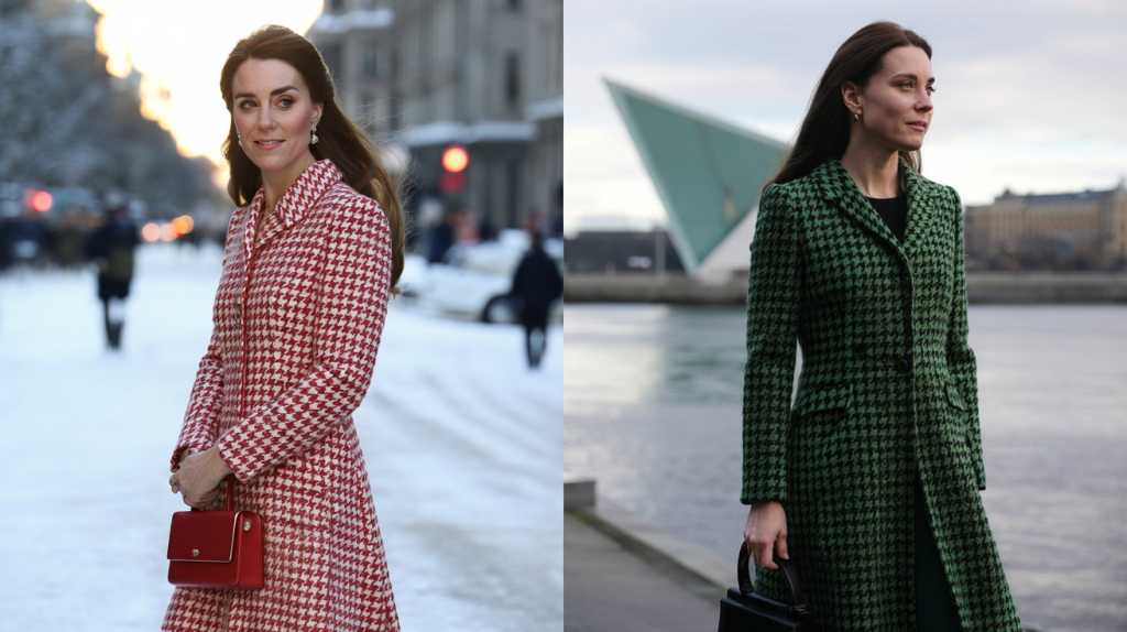 Kate Middleton imprimé pied-de-poule