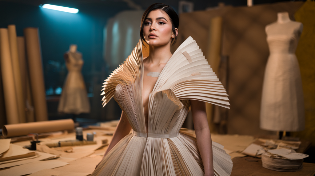 Kylie Jenner robe 100 % papier