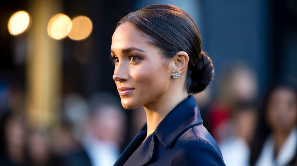 Meghan Markle chignon plaqué