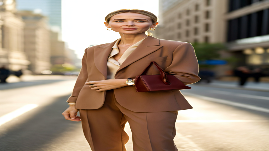 Naomi Watts tailleur marron