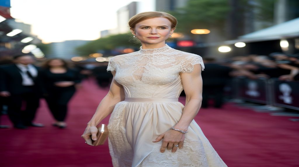 Nicole Kidman robe dentelle blanche