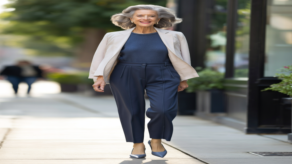 Pantalon rajeunissant femme 70 ans