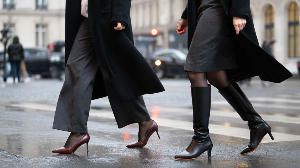 Rachida Dati chaussures hiver