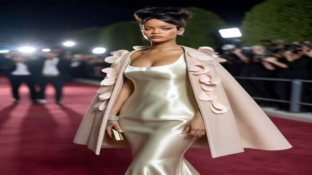 Rihanna robe tapis rouge années 60