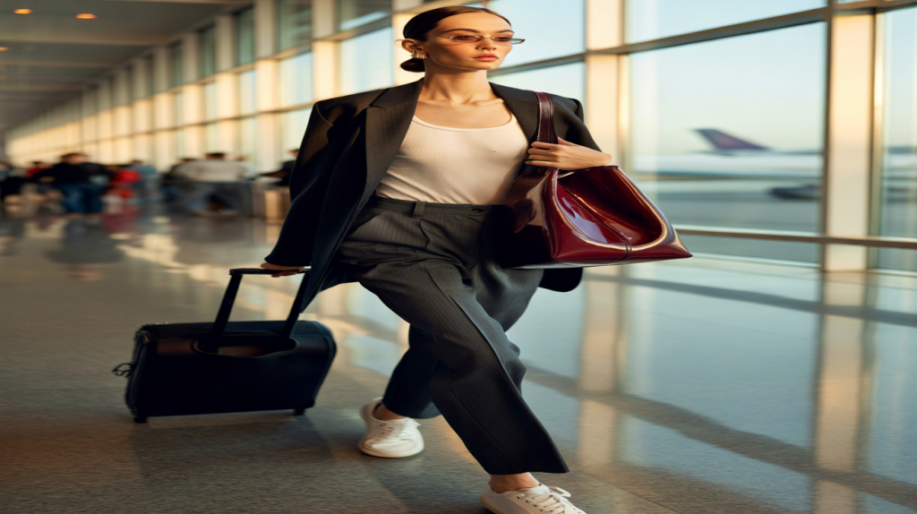 Vittoria Ceretti look aéroport