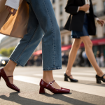 babies à talon carré années 70