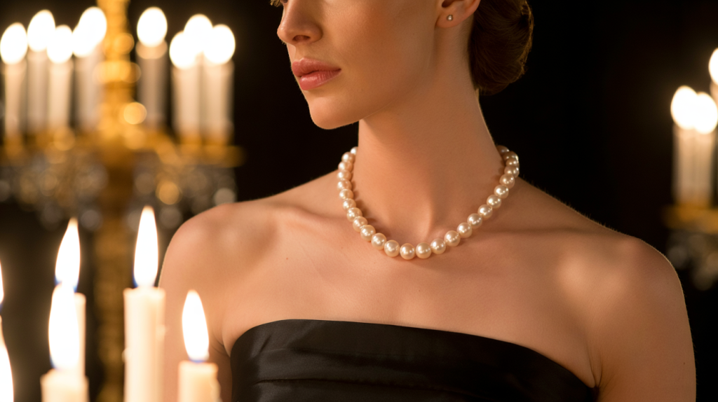 bijoux en perles pour soirée élégante
