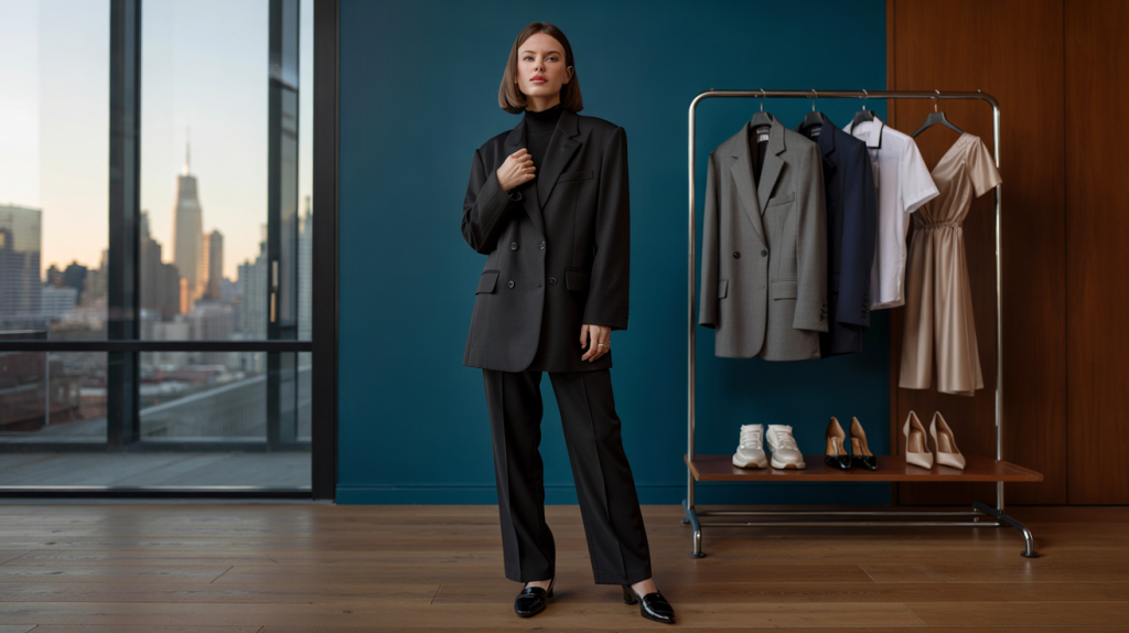 blazer oversize épaulettes femme