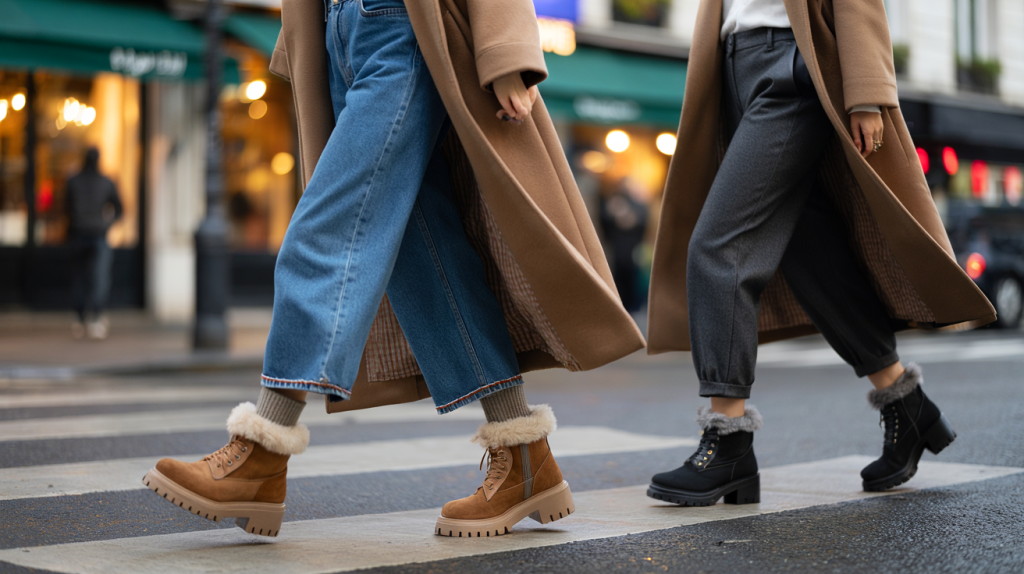 bottes fourrées fluffy tendance