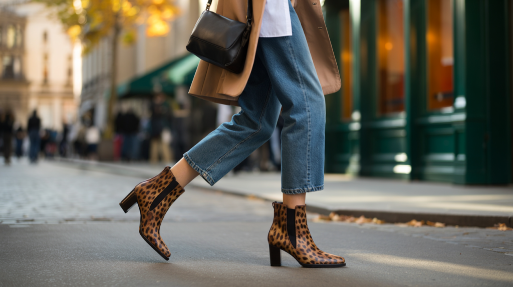 bottines léopard femme
