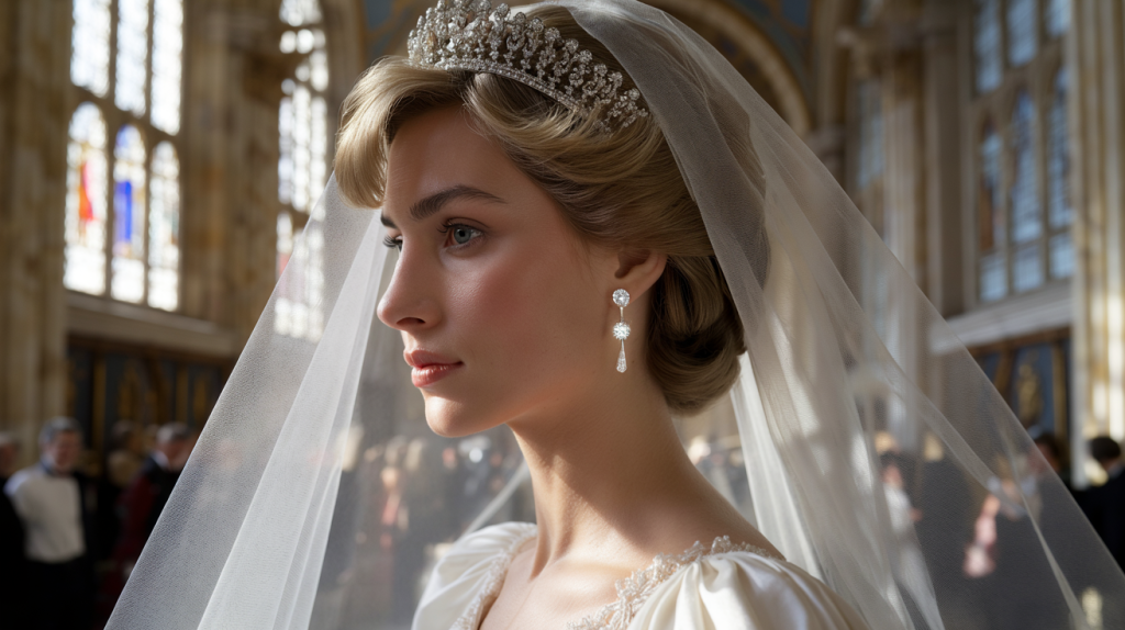 boucles d’oreilles mariage 1981 Diana