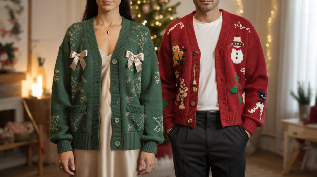 cardigan kitsch Noël