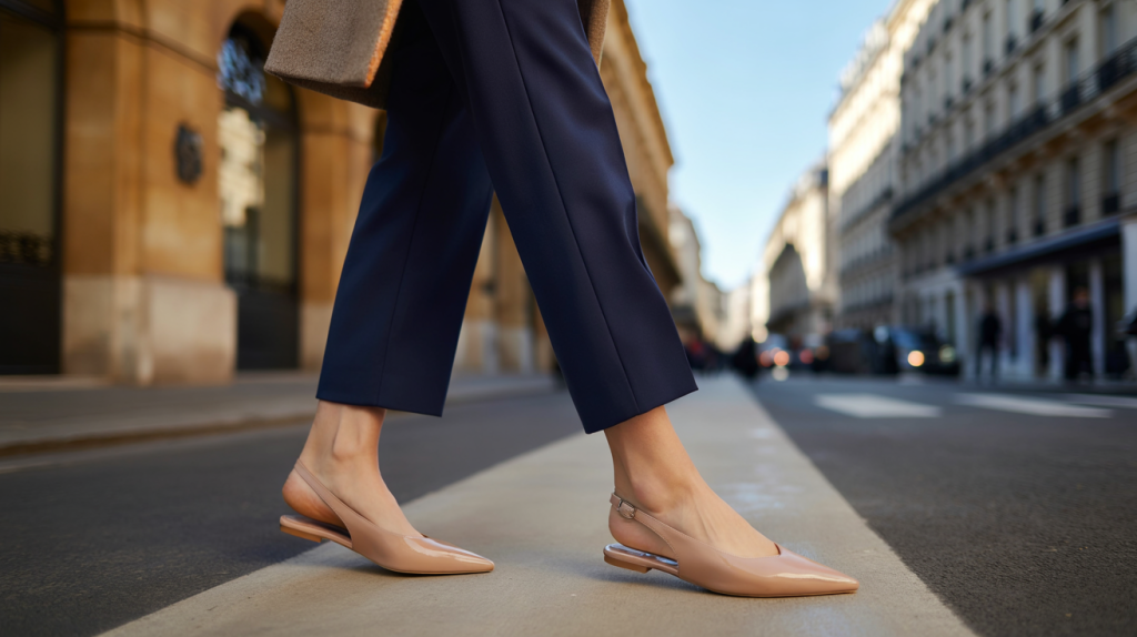 chaussures à plat chic qui allongent la silhouette