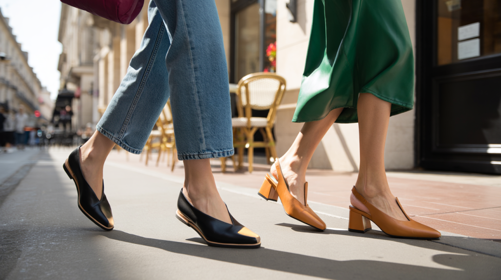 chaussures col V femme