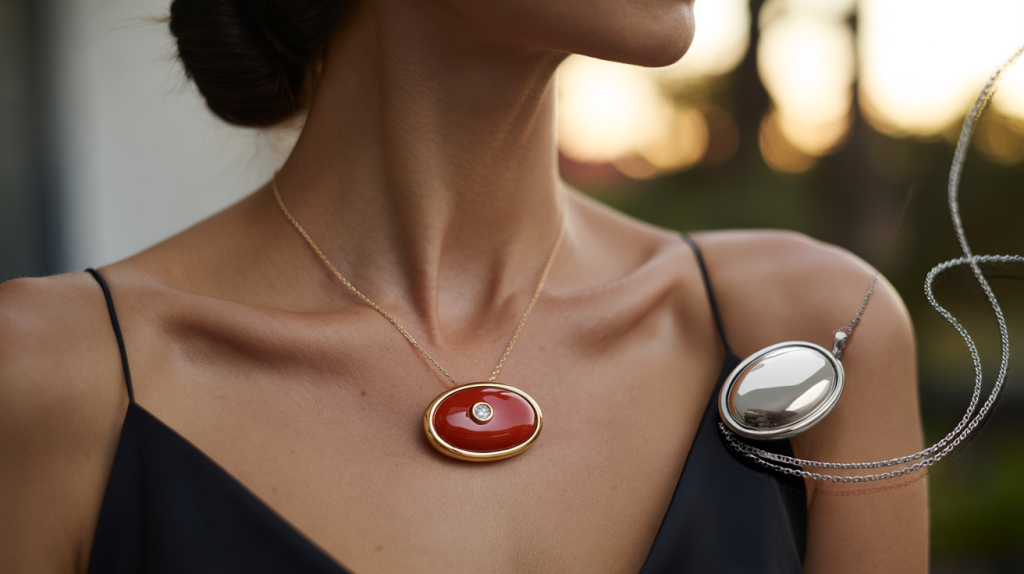 collier gloss pendentif tendance