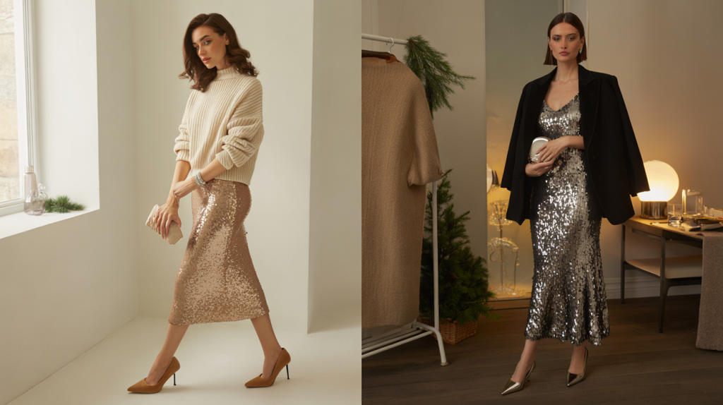 comment porter les paillettes pour les fêtes