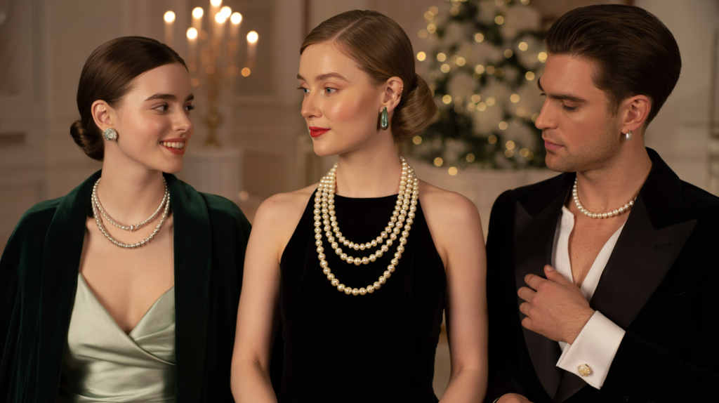 comment porter les perles pour les fêtes