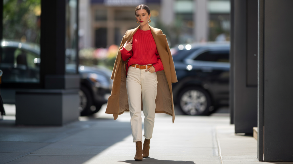 comment porter un pull rouge