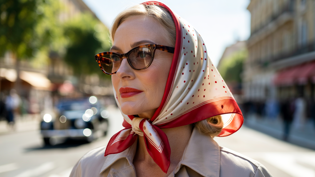 foulard cheveux style old Hollywood