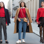 idées de tenues avec un pull rouge