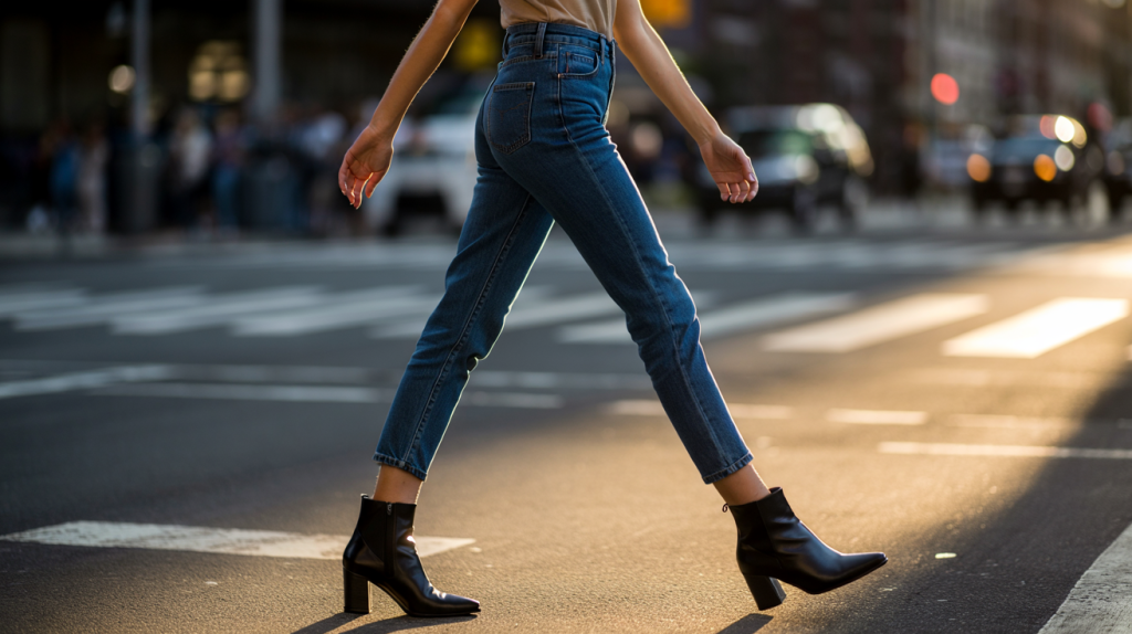 jean et bottines pour allonger les jambes