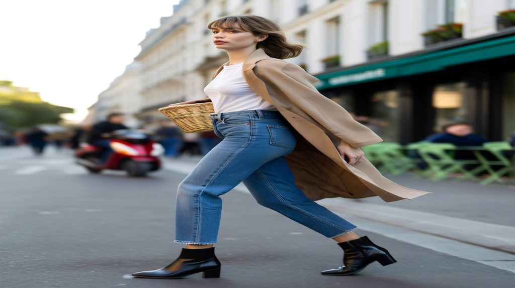 look Jane Birkin jeans et bottes