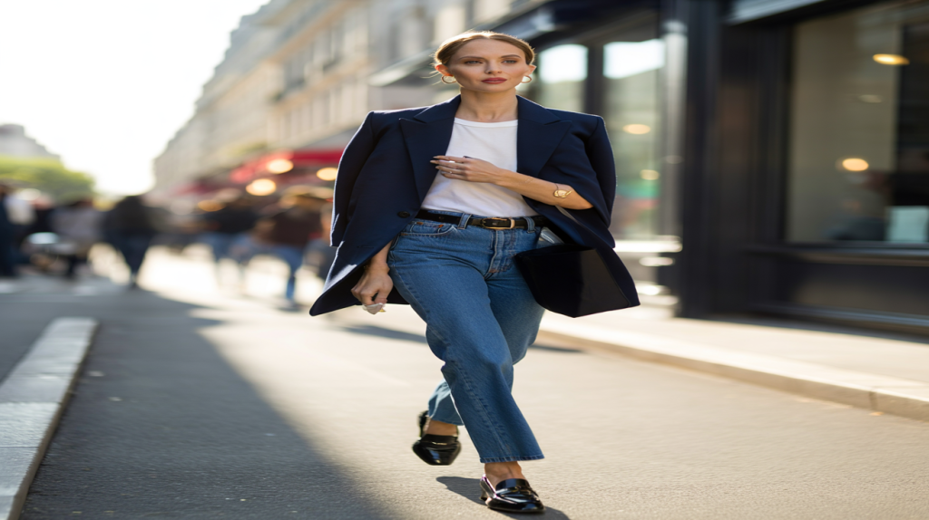 look blazer jean femme