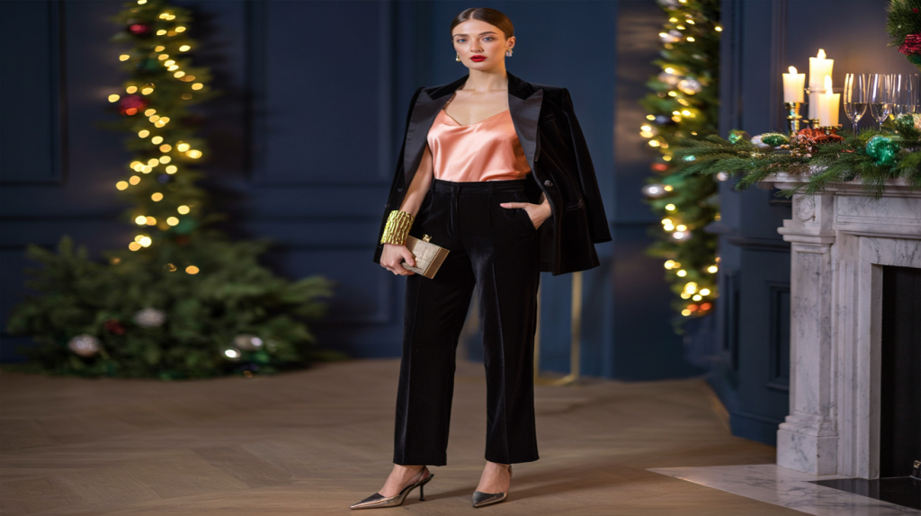 look élégant fêtes de fin d’année pantalon