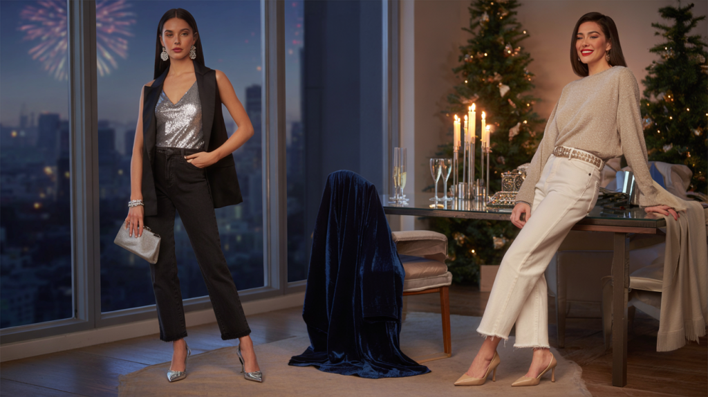 look jean chic Noël et Nouvel An