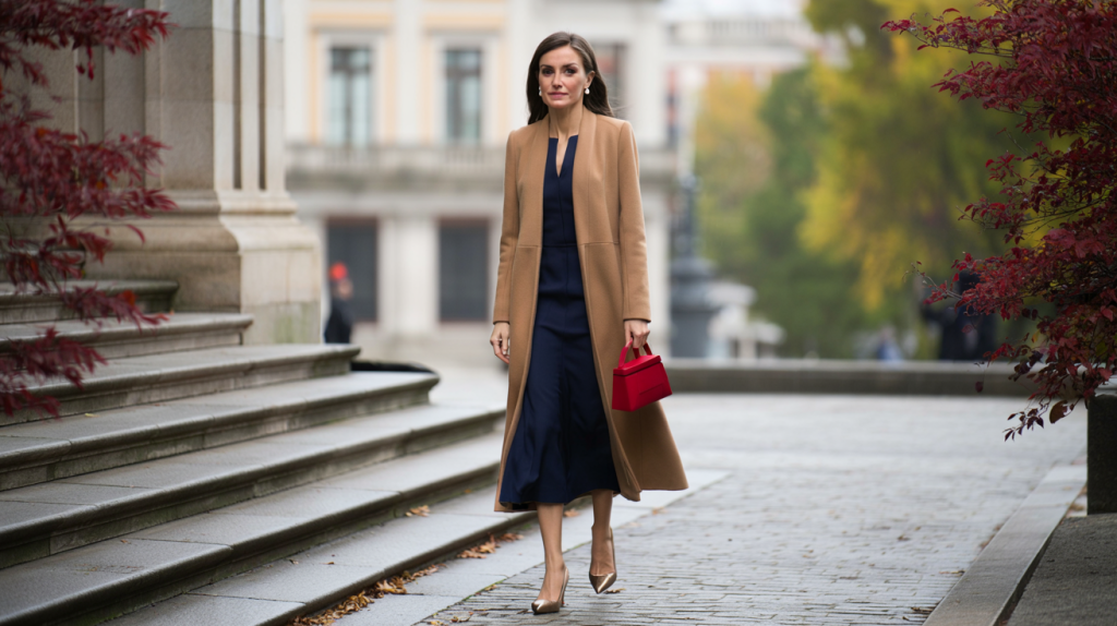 look letizia d'espagne automne