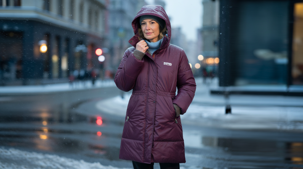 manteau long femme très chaud