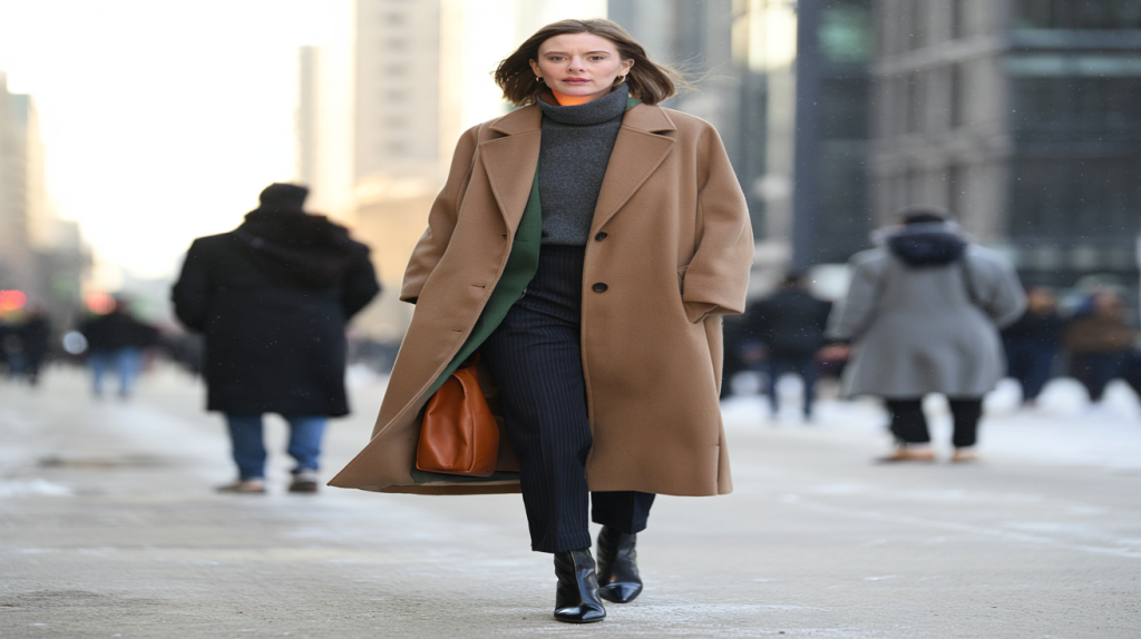 manteau long laine oversize