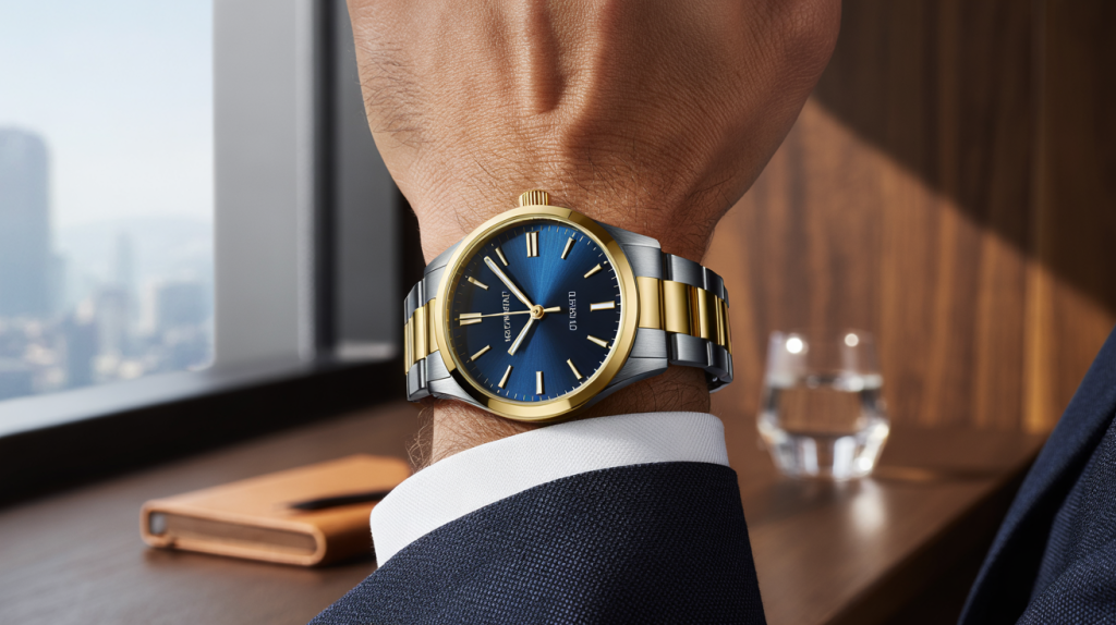 montre bicolore homme luxe