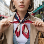 nouer un foulard en soie style parisien