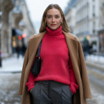 pull rouge femme hiver