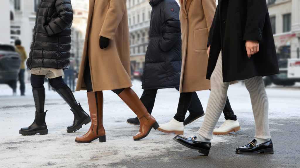 quelles chaussures porter avec un legging en hiver